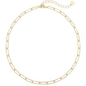 Brook &amp; York Colette Choker Necklace Gold Tone Brass 13+2 Extender New